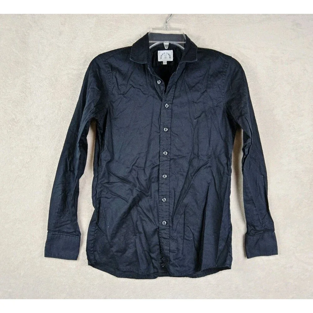 Kirrin Finch Women's Non Binary Button Front Long Sleeve Shirt Size 4